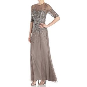Adrianna Papell Illusion sequin Gown Size 16